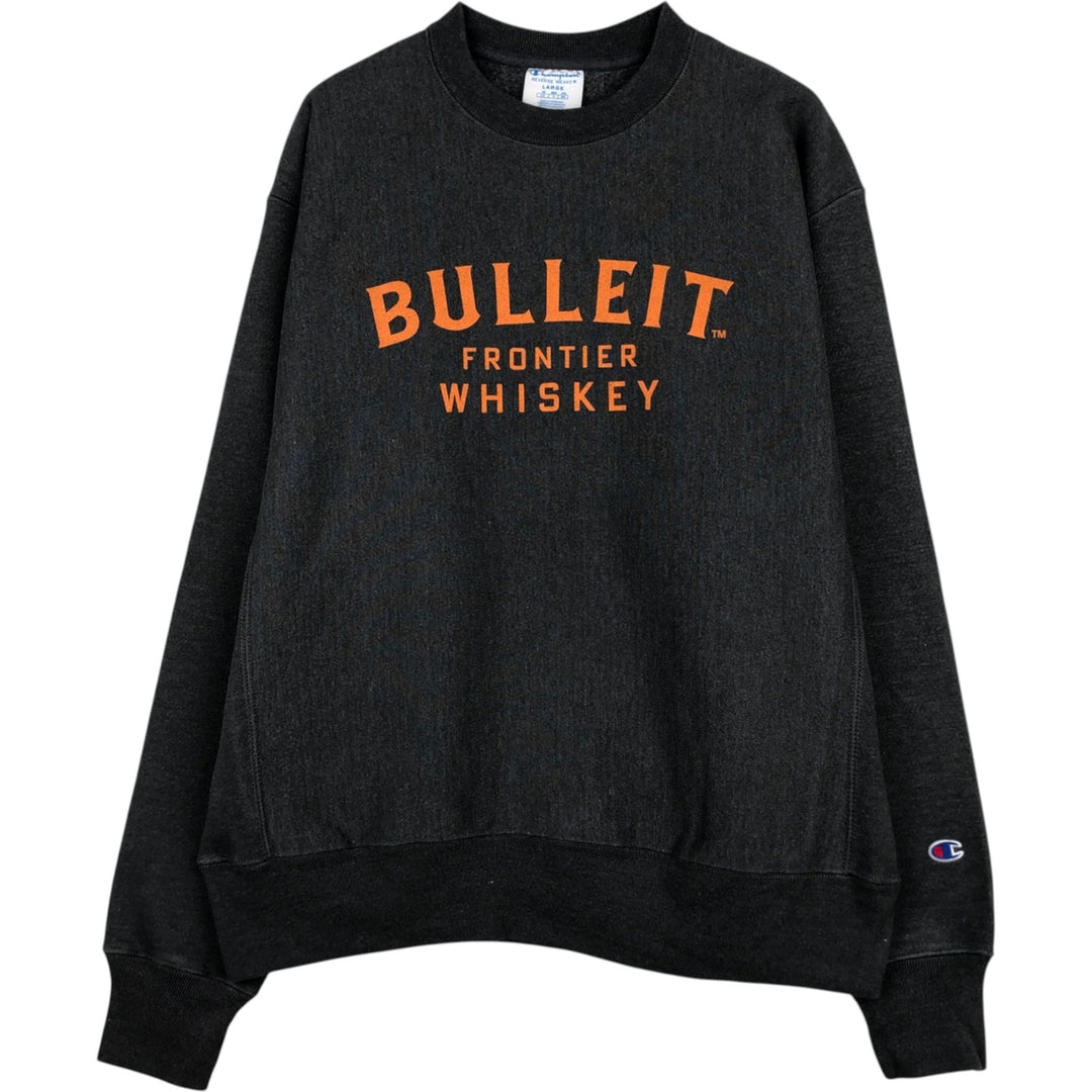 Champion Reverse Weave Bullet Advertising Sweatshirt (Men's Size L) cotton gray type Vintage Second Hand