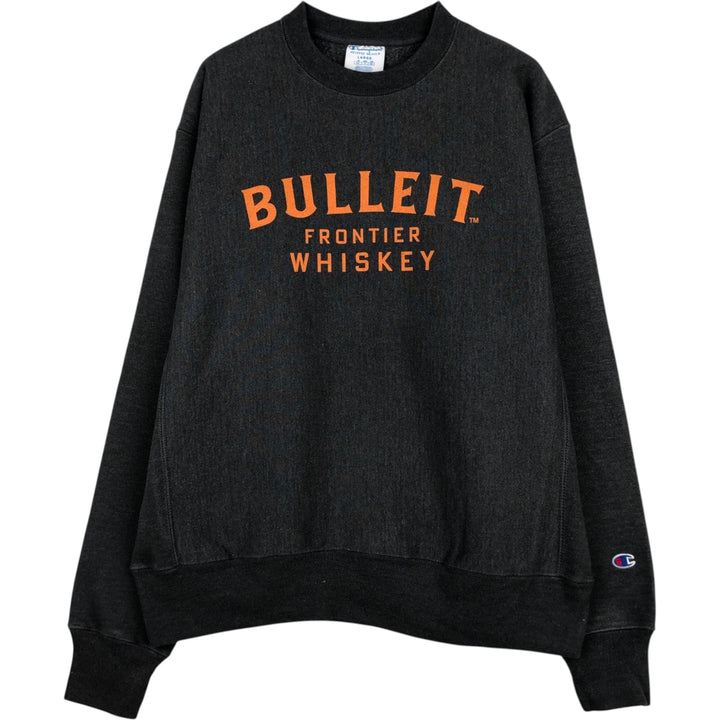 Champion Reverse Weave Bullet Advertising Sweatshirt (Men's Size L) cotton gray type Vintage Second Hand