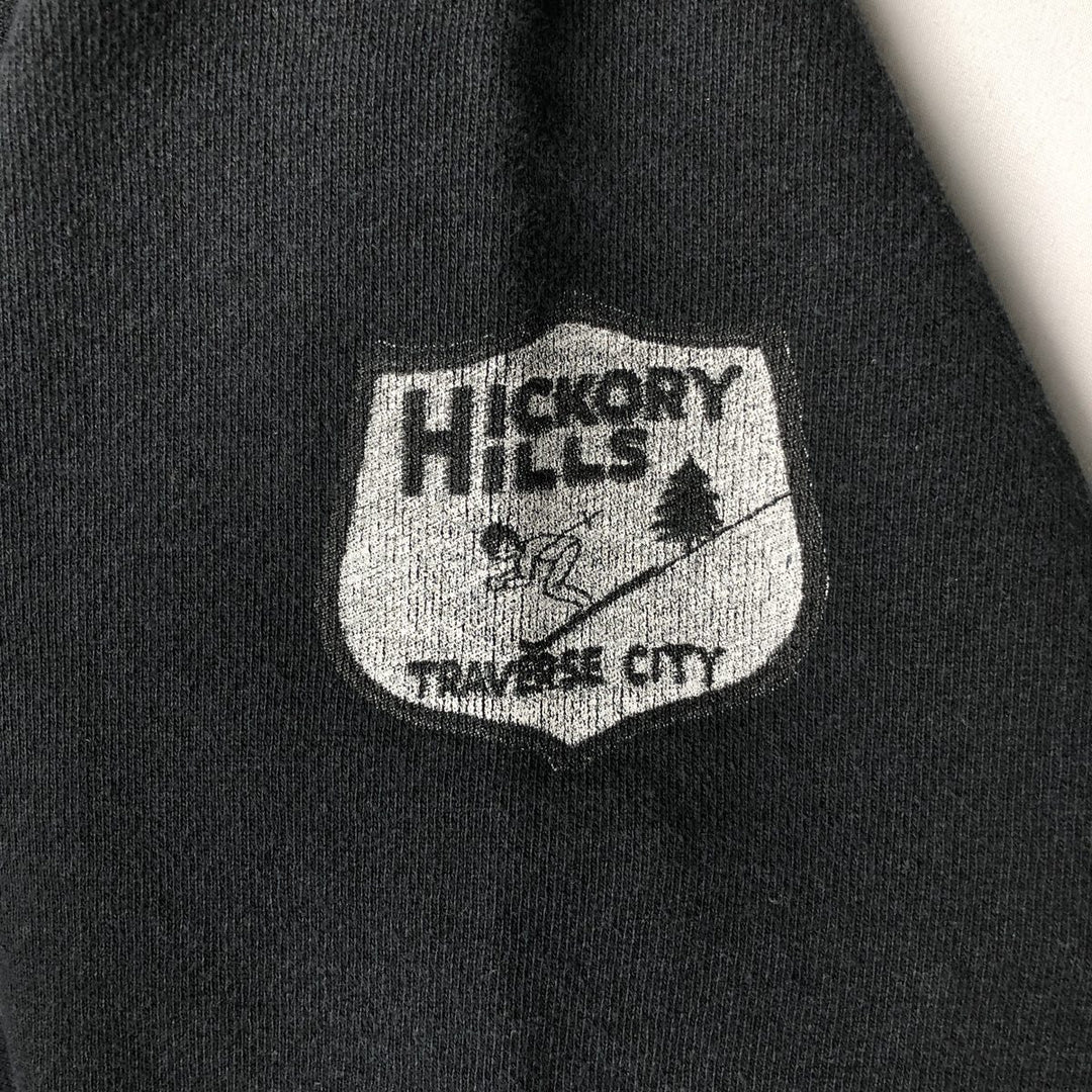 Champion REVERSE WEAVE Reverse Weave Printed Sweatshirt Trainer Men's M size cotton black type Vintage Second Hand