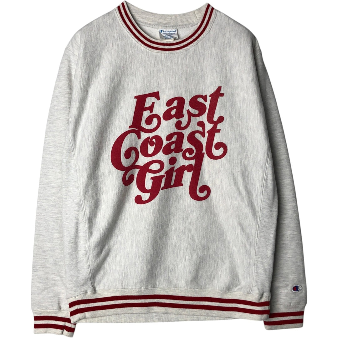 Champion REVERSE WEAVE Reverse Weave Printed Sweatshirt Trainer Men's M size cotton gray type Vintage Second Hand