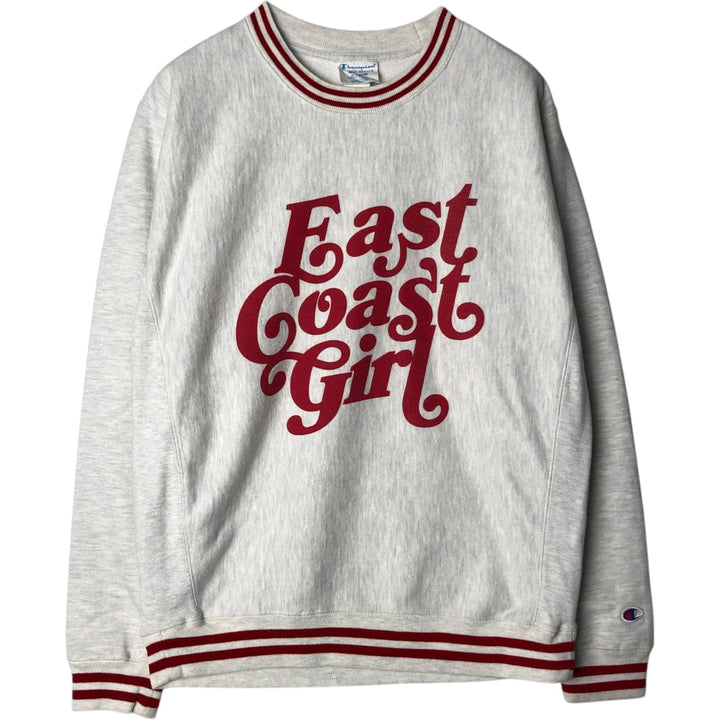 Champion REVERSE WEAVE Reverse Weave Printed Sweatshirt Trainer Men's M size cotton gray type Vintage Second Hand