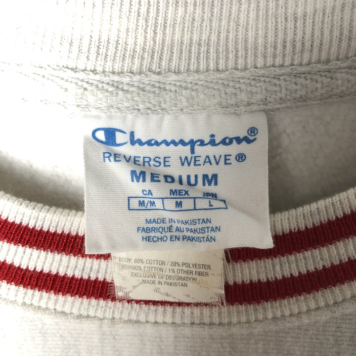 Champion REVERSE WEAVE Reverse Weave Printed Sweatshirt Trainer Men's M size cotton gray type Vintage Second Hand
