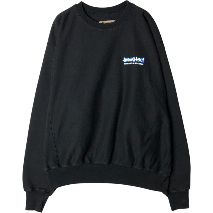 00'S Champion Premium Reverse Weave Advertising Sweatshirt Trainer Men's XL cotton black type Vintage Second Hand