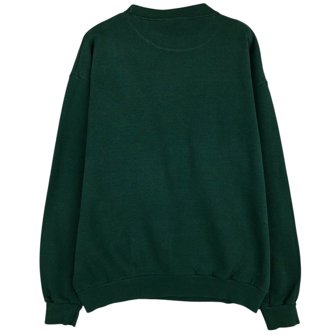 90'S SANTEE Eagle Pattern Animal Sweatshirt, Made in USA, Men's Size L (approx.), Vintage polyester Green type dark green Vintage Second Hand