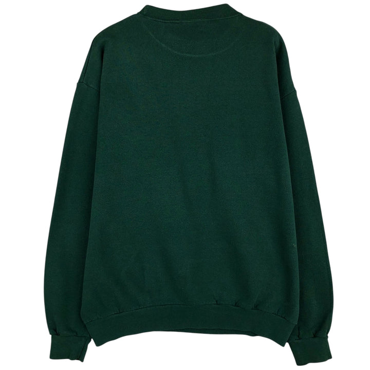 90'S SANTEE Eagle Pattern Animal Sweatshirt, Made in USA, Men's Size L (approx.), Vintage polyester Green type dark green Vintage Second Hand