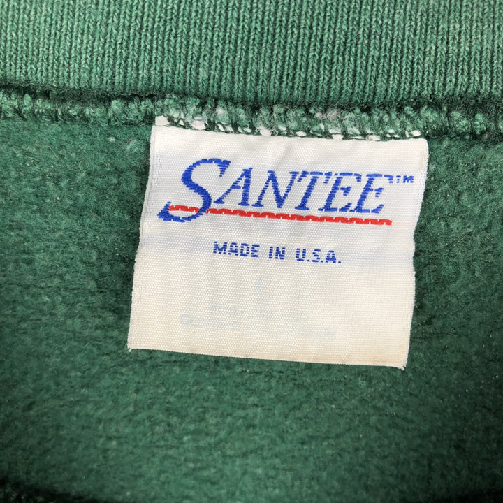 90'S SANTEE Eagle Pattern Animal Sweatshirt, Made in USA, Men's Size L (approx.), Vintage polyester Green type dark green Vintage Second Hand
