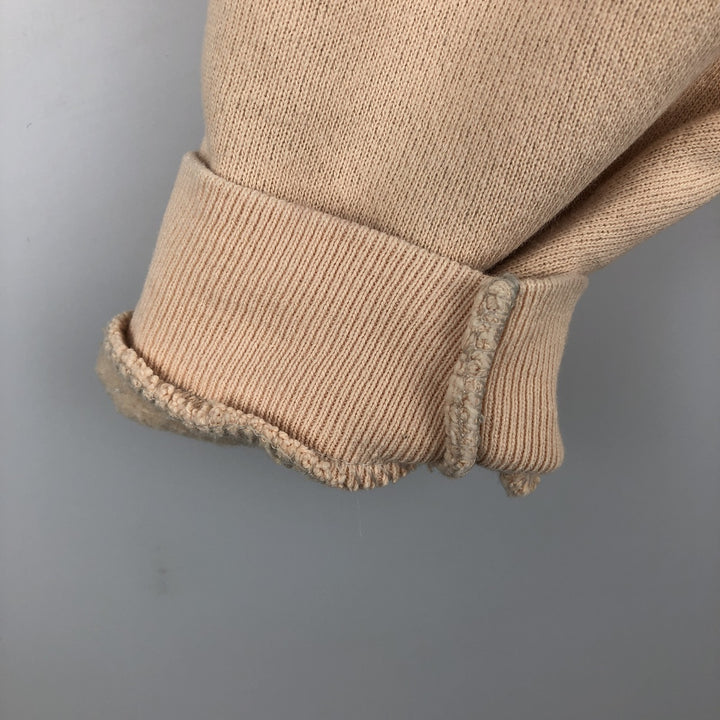 90'S Cotton Deluxe Fleece Brittany Spaniel Dog Print Animal Sweatshirt, Made in USA, Men's Size M (approx.) cotton Beige type Vintage Second Hand