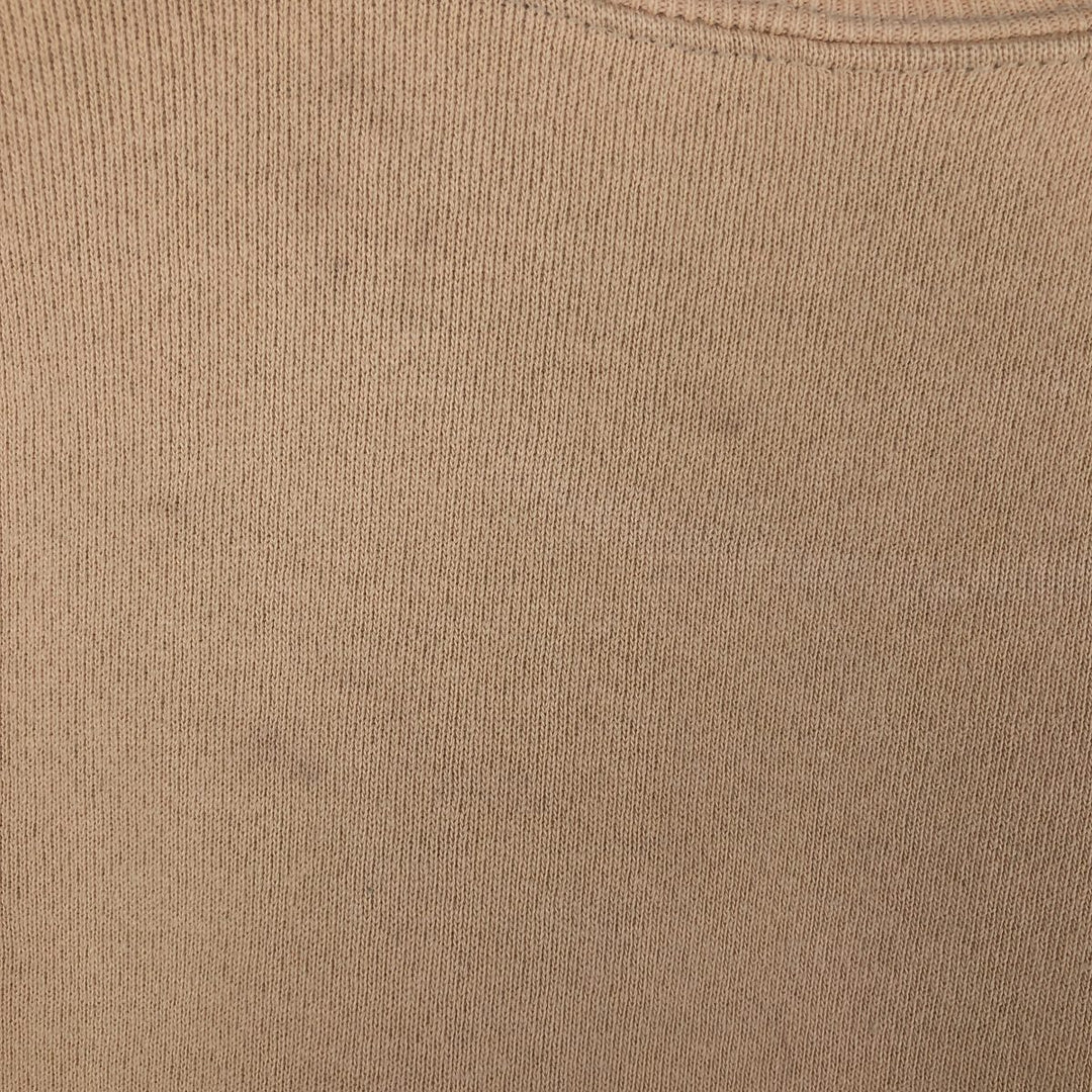 90'S Cotton Deluxe Fleece Brittany Spaniel Dog Print Animal Sweatshirt, Made in USA, Men's Size M (approx.) cotton Beige type Vintage Second Hand