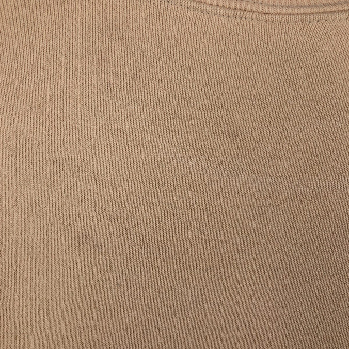 90'S Cotton Deluxe Fleece Brittany Spaniel Dog Print Animal Sweatshirt, Made in USA, Men's Size M (approx.) cotton Beige type Vintage Second Hand