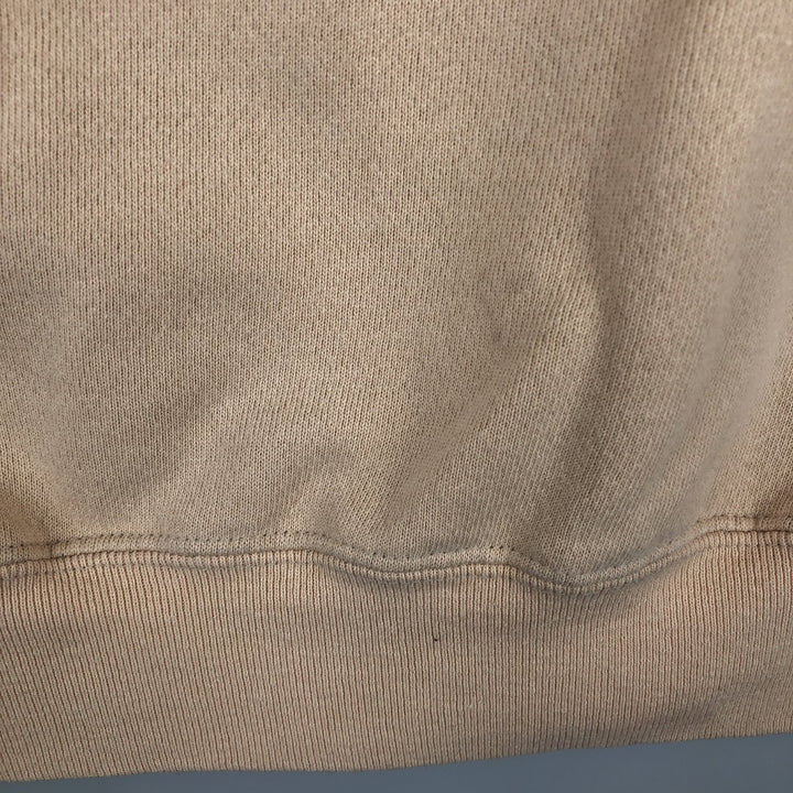 90'S Cotton Deluxe Fleece Brittany Spaniel Dog Print Animal Sweatshirt, Made in USA, Men's Size M (approx.) cotton Beige type Vintage Second Hand