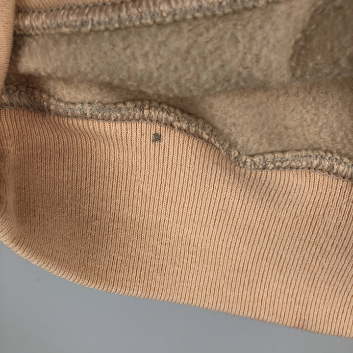 90'S Cotton Deluxe Fleece Brittany Spaniel Dog Print Animal Sweatshirt, Made in USA, Men's Size M (approx.) cotton Beige type Vintage Second Hand