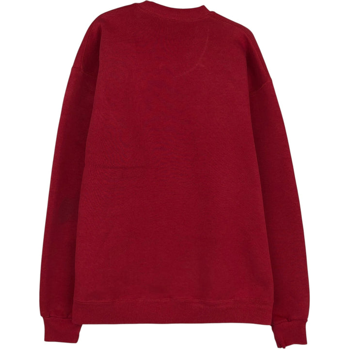 80s-90'S Russell College Sweatshirt, Made in USA, Men's XL, Vintage polyester red type Vintage Second Hand