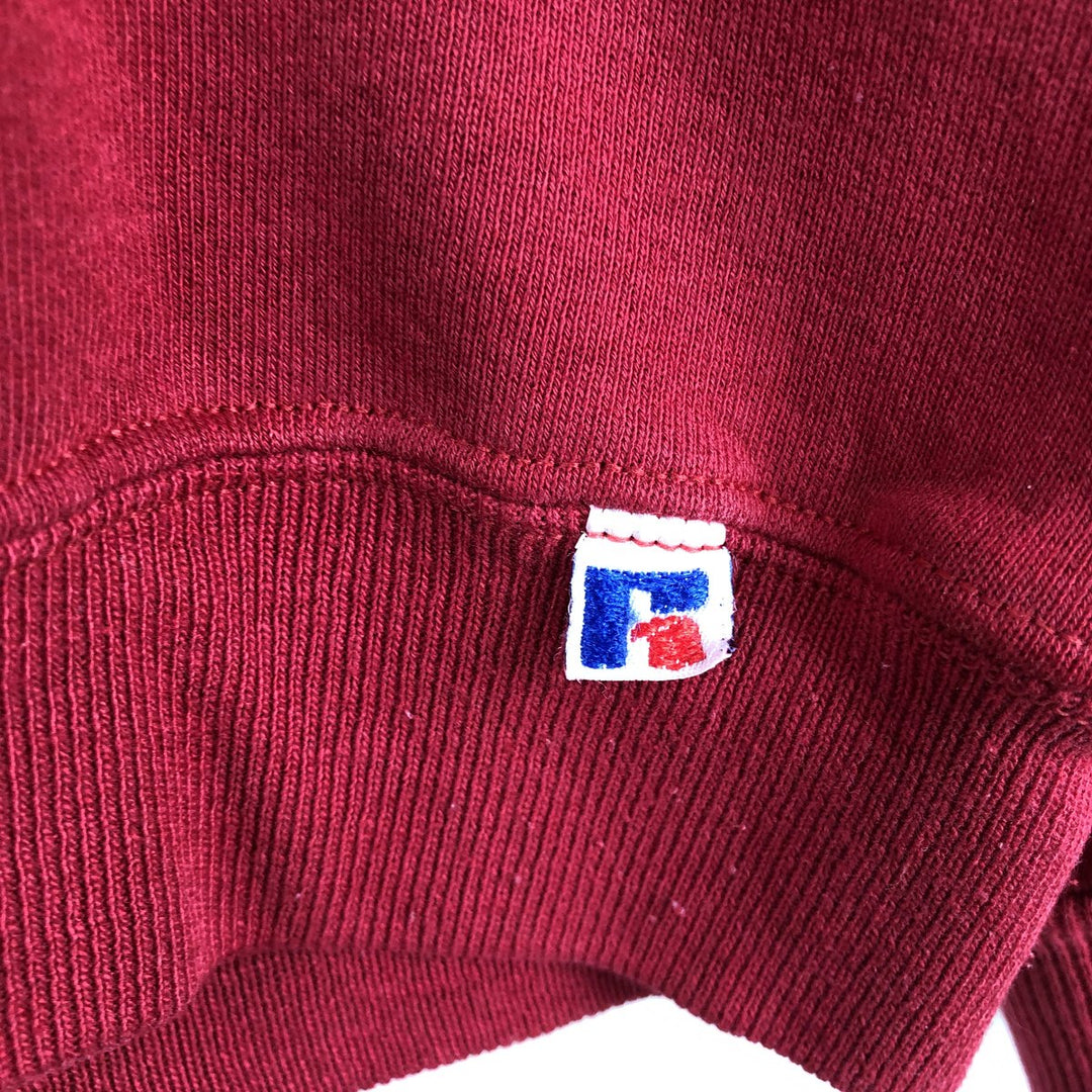 80s-90'S Russell College Sweatshirt, Made in USA, Men's XL, Vintage polyester red type Vintage Second Hand