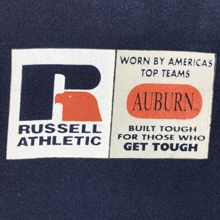 80s-90'S Russell College Sweatshirt, Made in USA, Men's XL equivalent, Crew Neck (Round Neck), Vintage. cotton navy blue type Vintage Second Hand