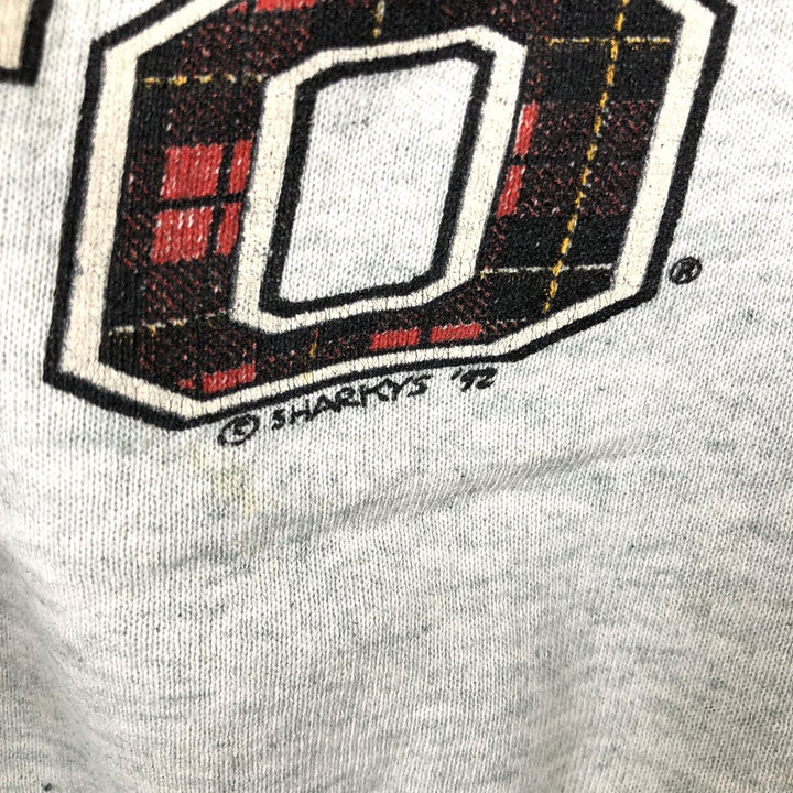 90'S Fruit of the Loom Ohio State University College Character Sweatshirt (Men's Size L) unclear gray type Vintage Second Hand