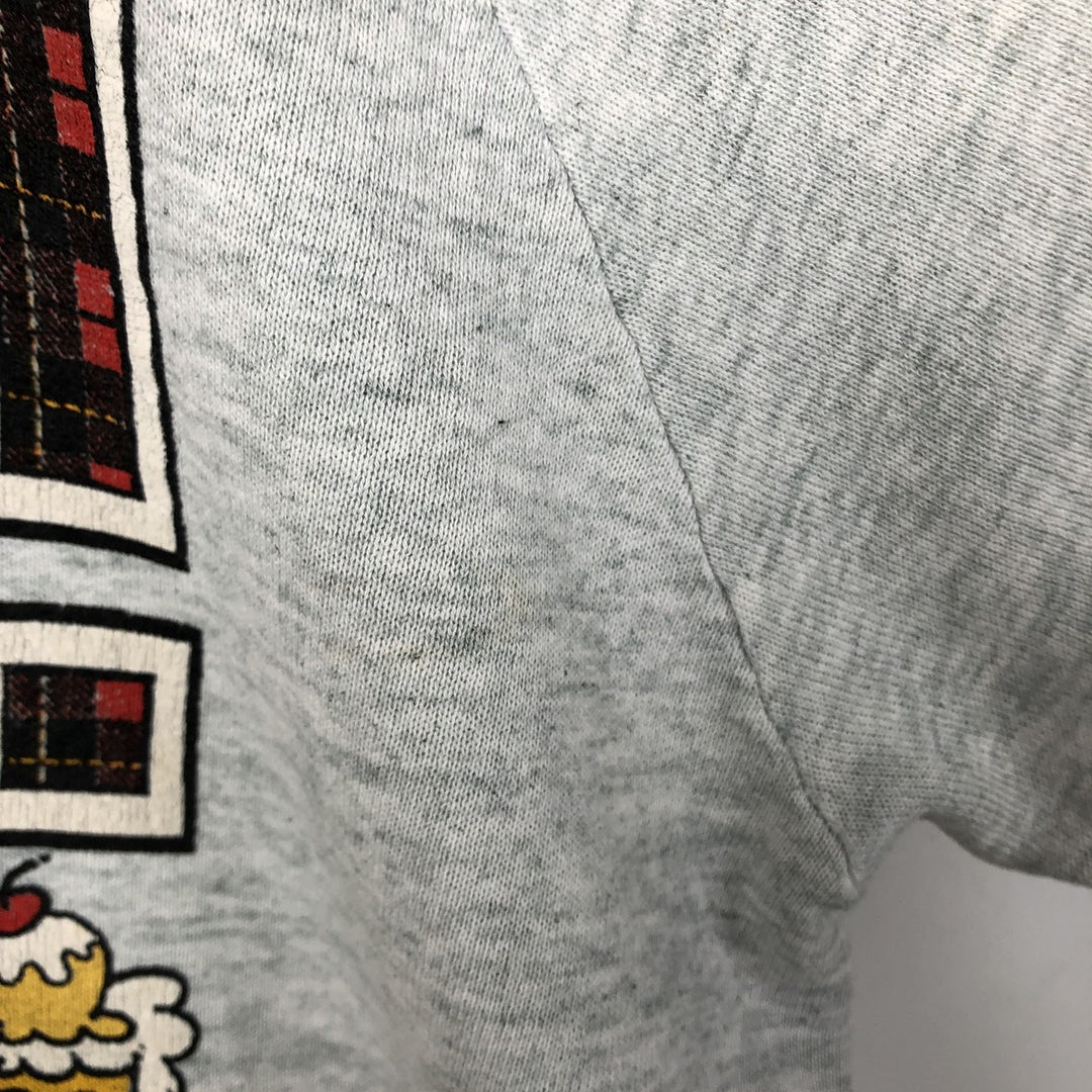 90'S Fruit of the Loom Ohio State University College Character Sweatshirt (Men's Size L) unclear gray type Vintage Second Hand