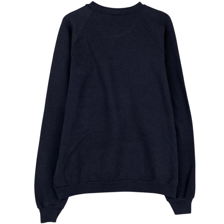 80s-90'S Jerzees College Sweatshirt, Made in USA, Men's XL, Vintage cotton navy blue type Vintage Second Hand