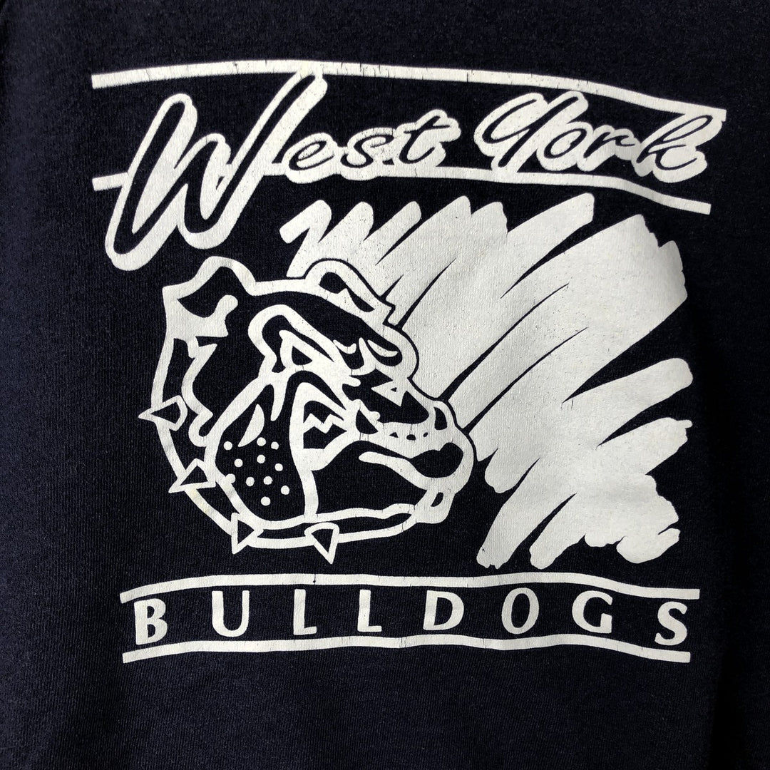 80s-90'S Jerzees College Sweatshirt, Made in USA, Men's XL, Vintage cotton navy blue type Vintage Second Hand