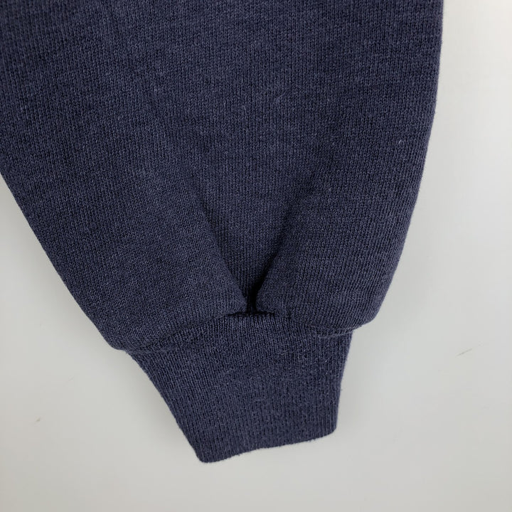 80s-90'S Jerzees College Sweatshirt, Made in USA, Men's XL, Vintage cotton navy blue type Vintage Second Hand