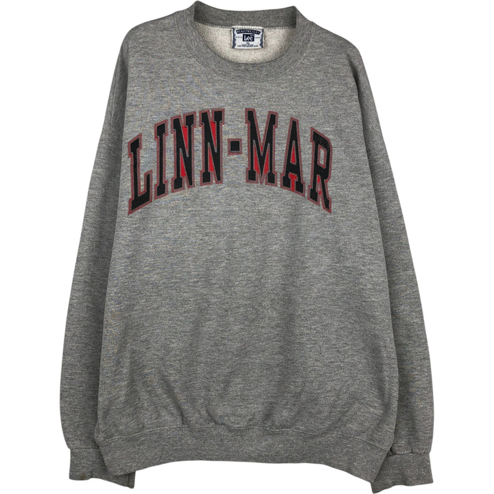 2000'S Lee College Sweatshirt, Made in USA, Men's Size XL (approx.) cotton gray type Vintage Second Hand