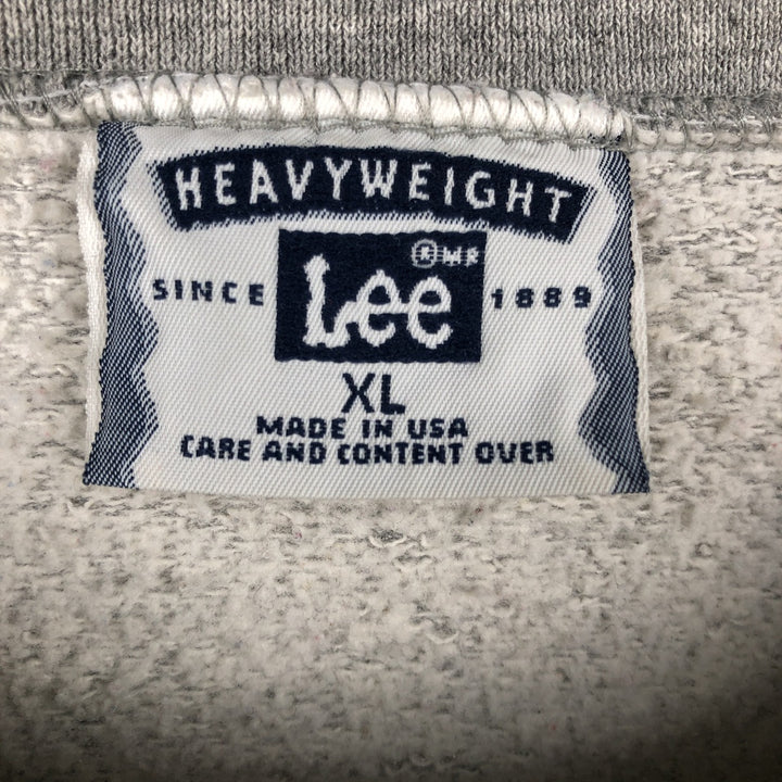 2000'S Lee College Sweatshirt, Made in USA, Men's Size XL (approx.) cotton gray type Vintage Second Hand