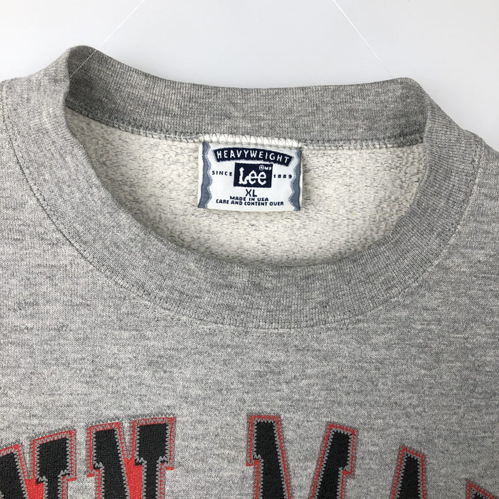 2000'S Lee College Sweatshirt, Made in USA, Men's Size XL (approx.) cotton gray type Vintage Second Hand