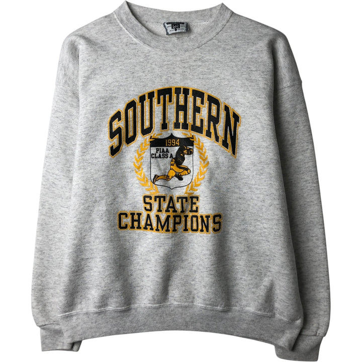 90'S Lee College Sweatshirt, Made in USA, Men's L, Vintage cotton gray type Vintage Second Hand