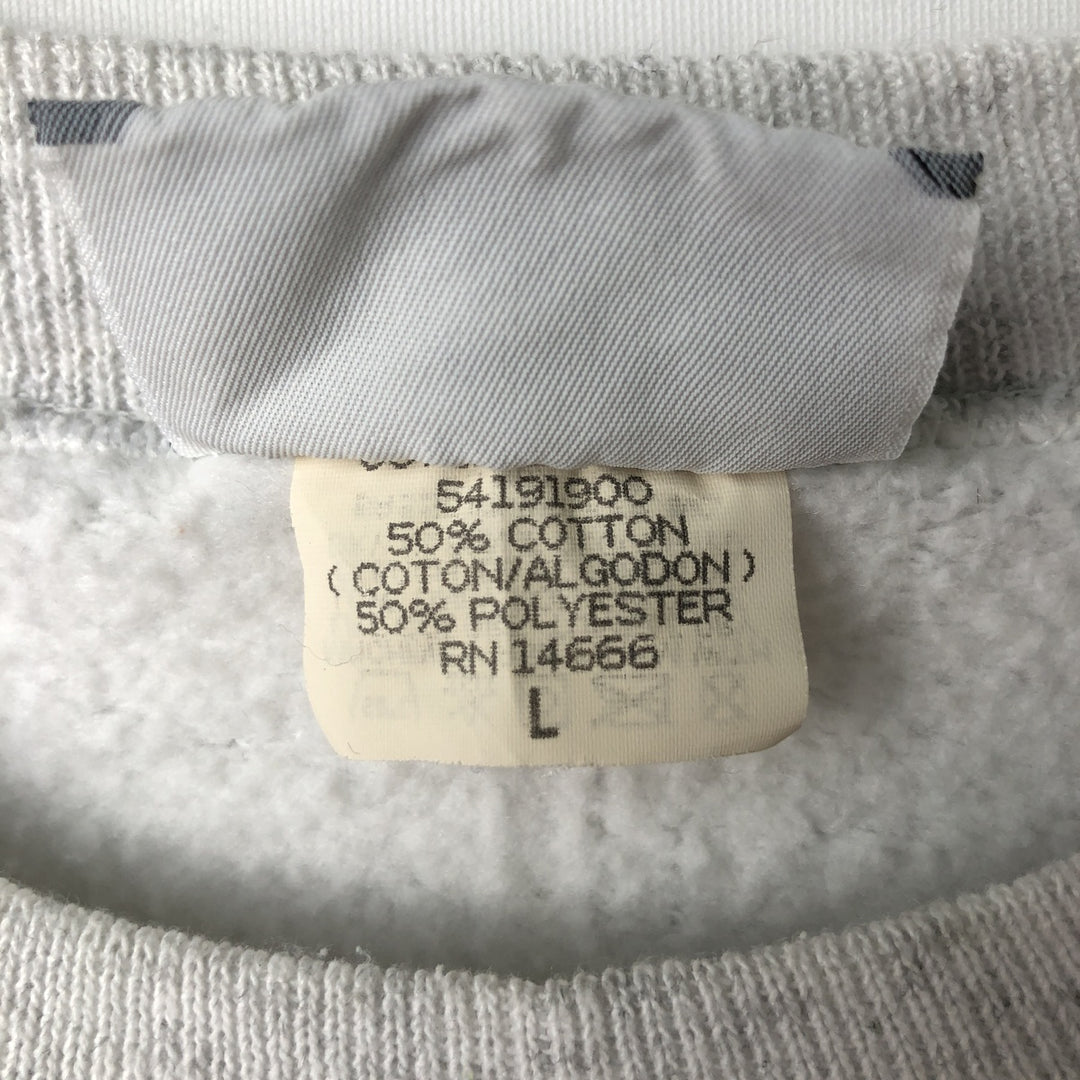 90'S Lee College Sweatshirt, Made in USA, Men's L, Vintage cotton gray type Vintage Second Hand