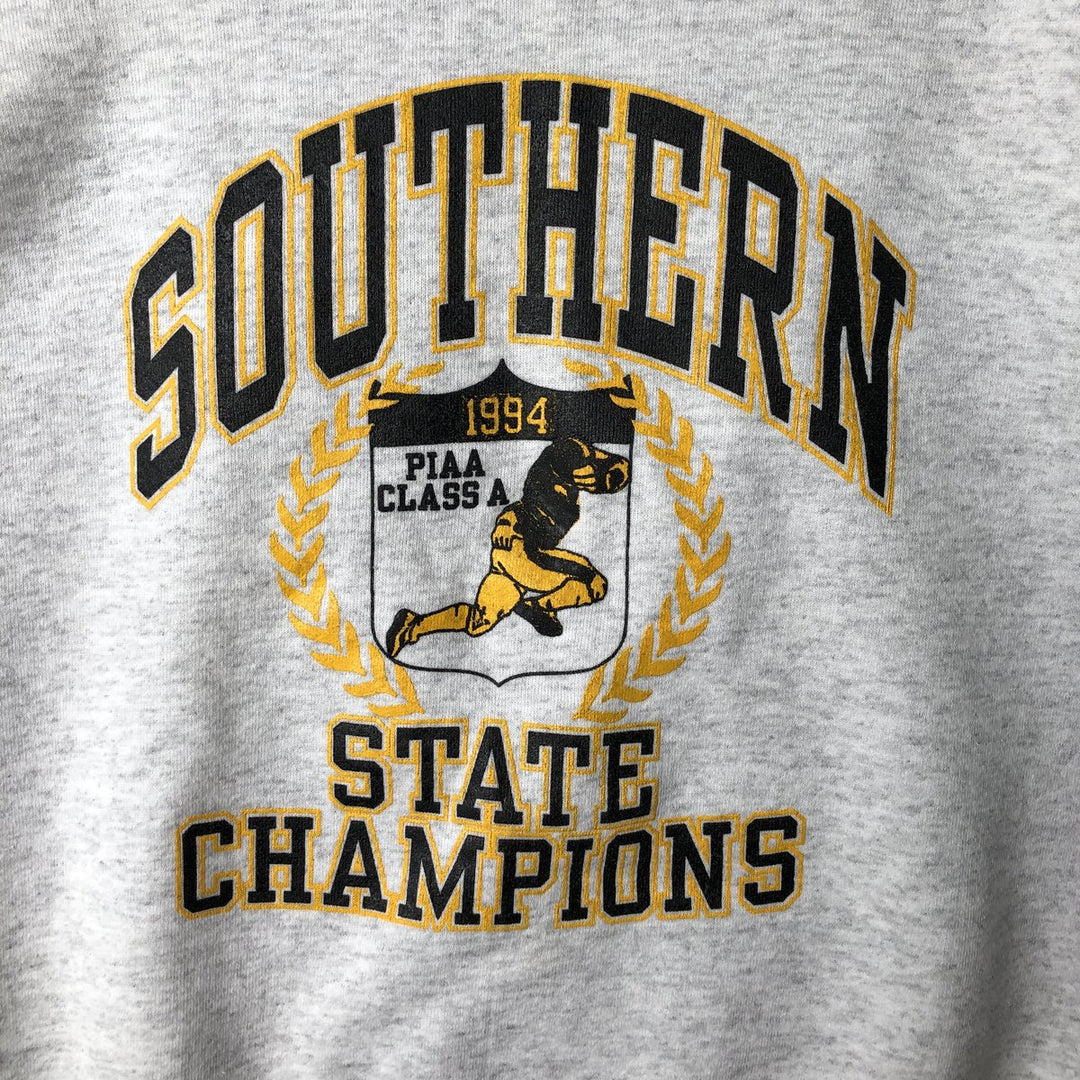 90'S Lee College Sweatshirt, Made in USA, Men's L, Vintage cotton gray type Vintage Second Hand