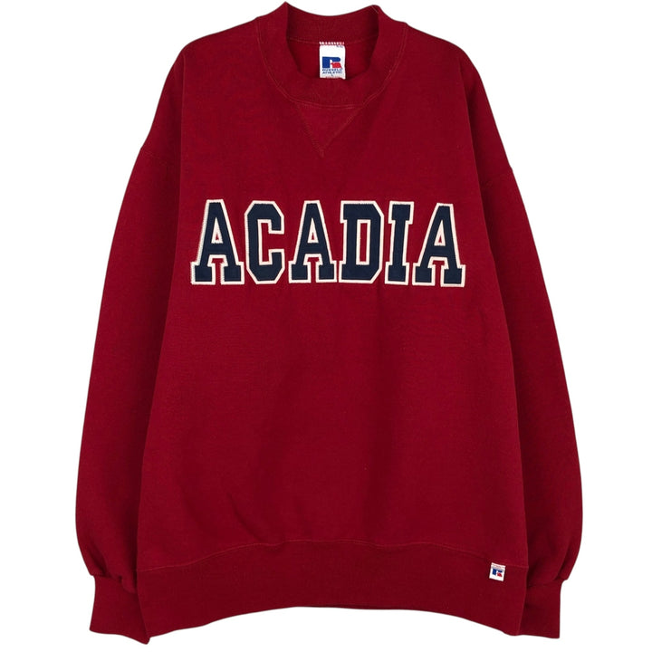 Vintage 80s-90'S Russell college sweatshirt, made in the USA, size L, men's cotton red type Vintage Second Hand