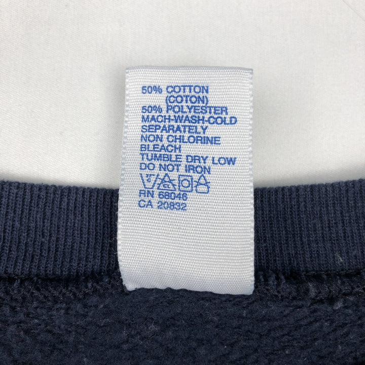 90'S Discus Athletic College Character Sweatshirt, Made in USA, Men's XL equivalent, Vintage cotton navy blue type Vintage Second Hand