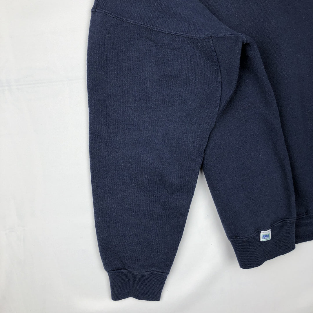 90'S Discus Athletic College Character Sweatshirt, Made in USA, Men's XL equivalent, Vintage cotton navy blue type Vintage Second Hand