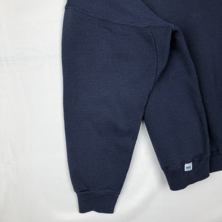 90'S Discus Athletic College Character Sweatshirt, Made in USA, Men's XL equivalent, Vintage cotton navy blue type Vintage Second Hand