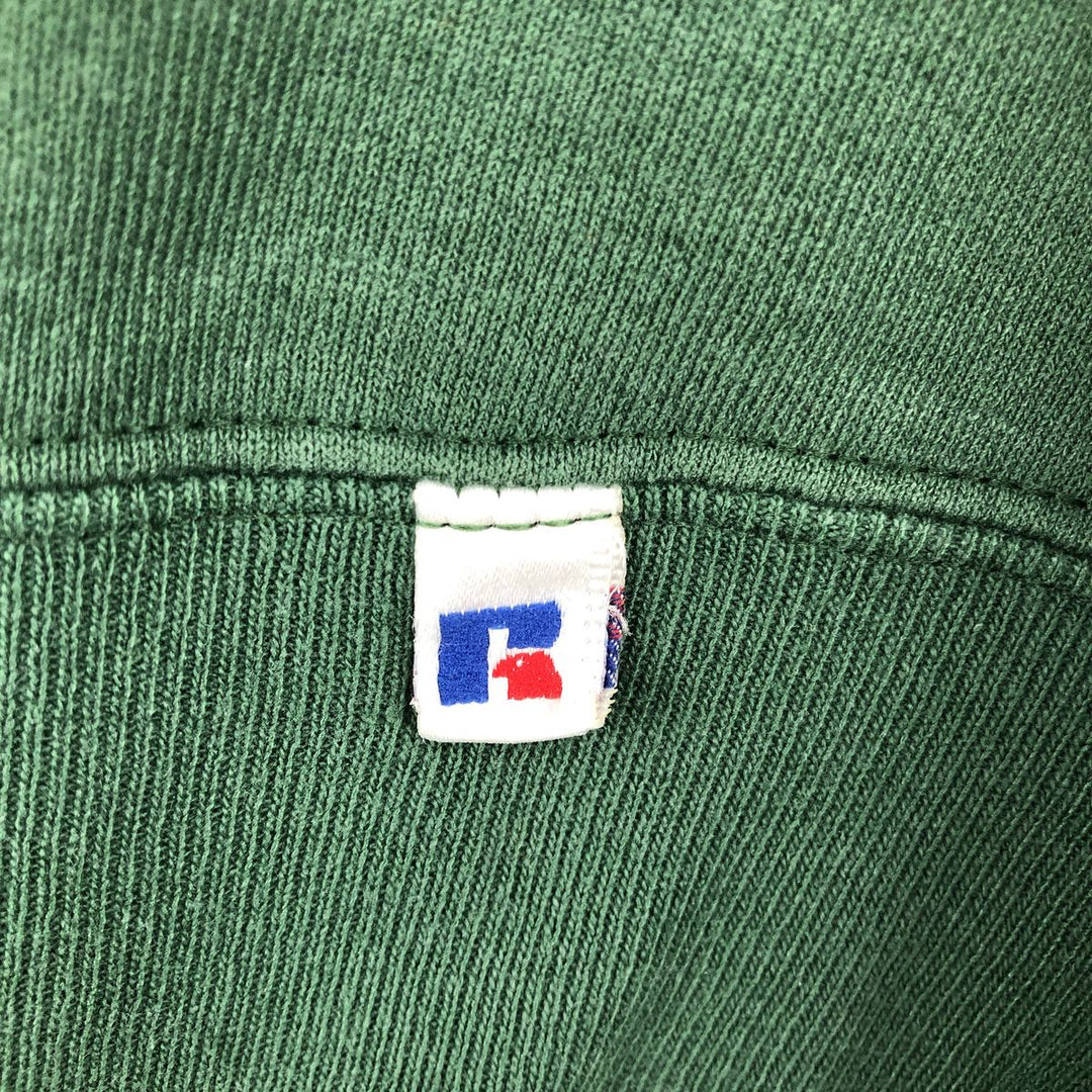 80s-90'S Russell sweatshirt, made in USA, men's size L equivalent, vintage. cotton Green type dark green Vintage Second Hand