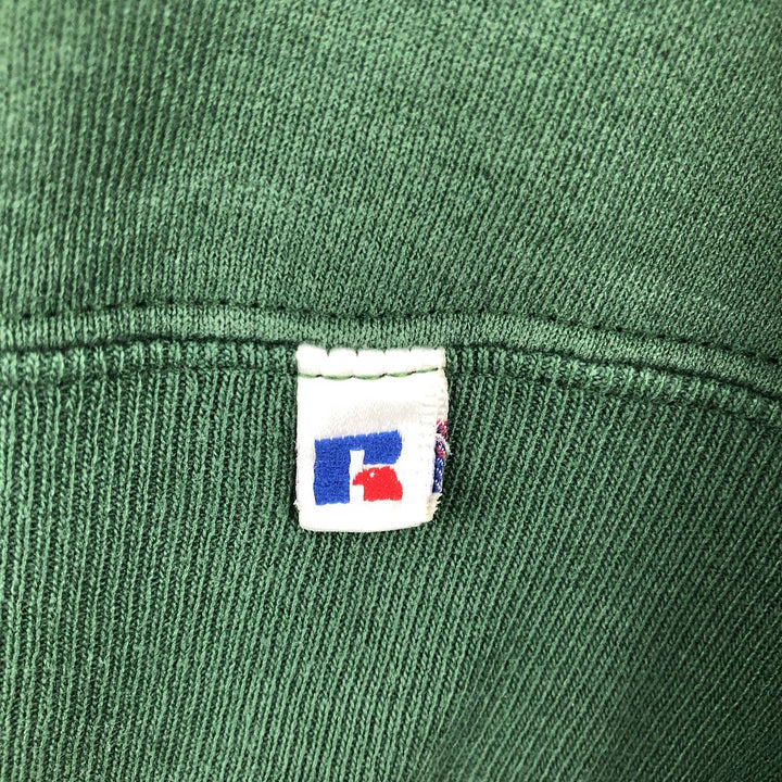 80s-90'S Russell sweatshirt, made in USA, men's size L equivalent, vintage. cotton Green type dark green Vintage Second Hand