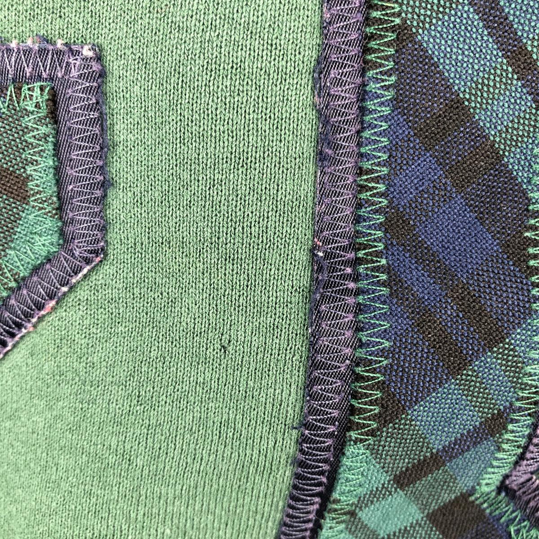 80s-90'S Russell sweatshirt, made in USA, men's size L equivalent, vintage. cotton Green type dark green Vintage Second Hand