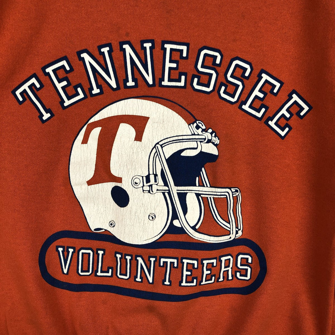 80'S SPA Sportswear Triple Print College Sweatshirt, Made in USA, Men's Size L (Equivalent), Vintage polyester orange type Vintage Second Hand