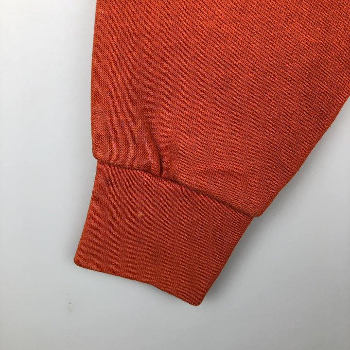 80'S SPA Sportswear Triple Print College Sweatshirt, Made in USA, Men's Size L (Equivalent), Vintage polyester orange type Vintage Second Hand