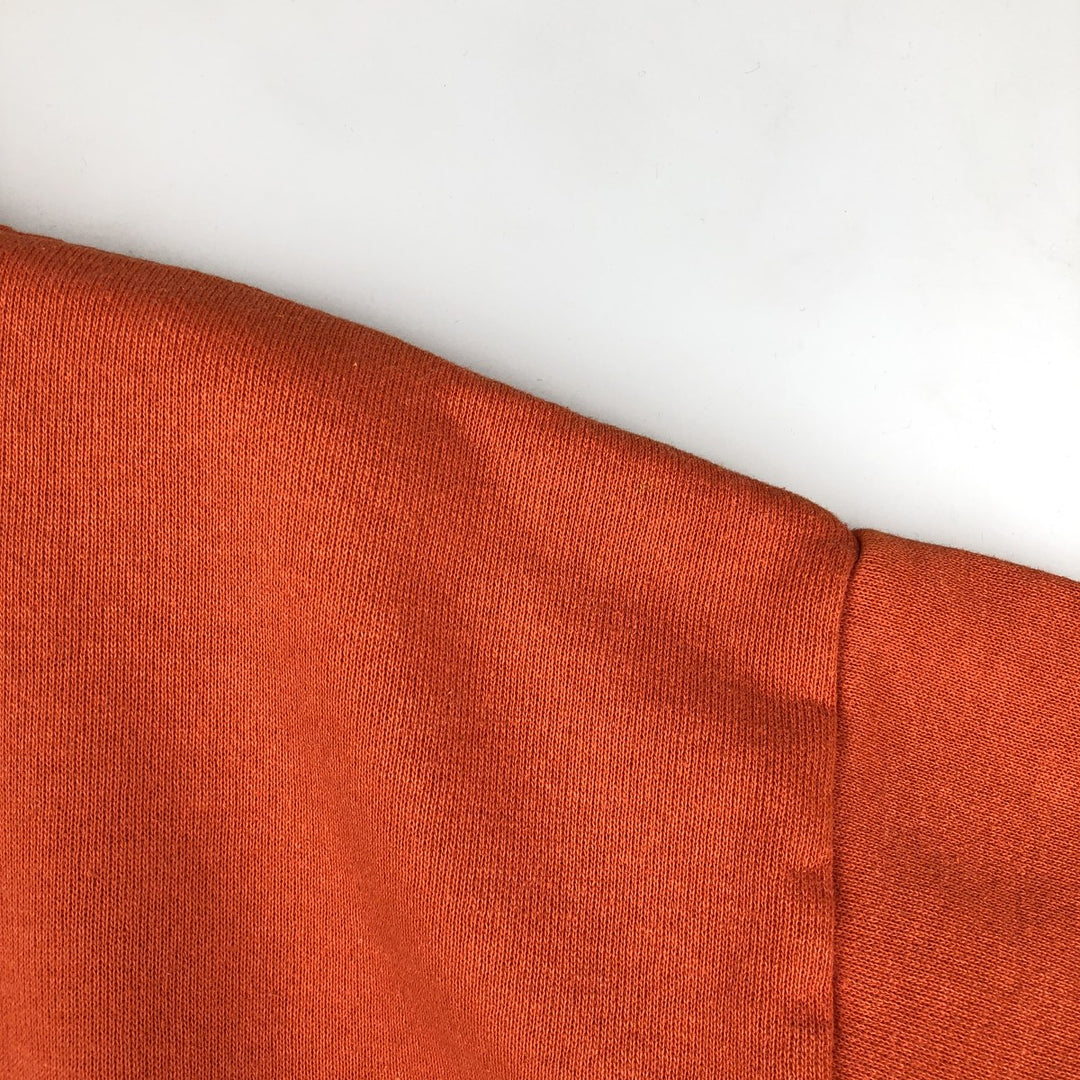 80'S SPA Sportswear Triple Print College Sweatshirt, Made in USA, Men's Size L (Equivalent), Vintage polyester orange type Vintage Second Hand