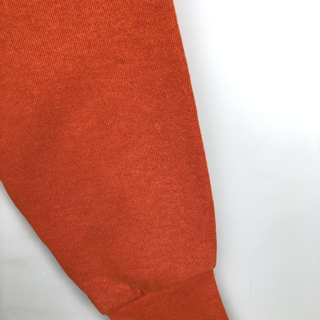 80'S SPA Sportswear Triple Print College Sweatshirt, Made in USA, Men's Size L (Equivalent), Vintage polyester orange type Vintage Second Hand