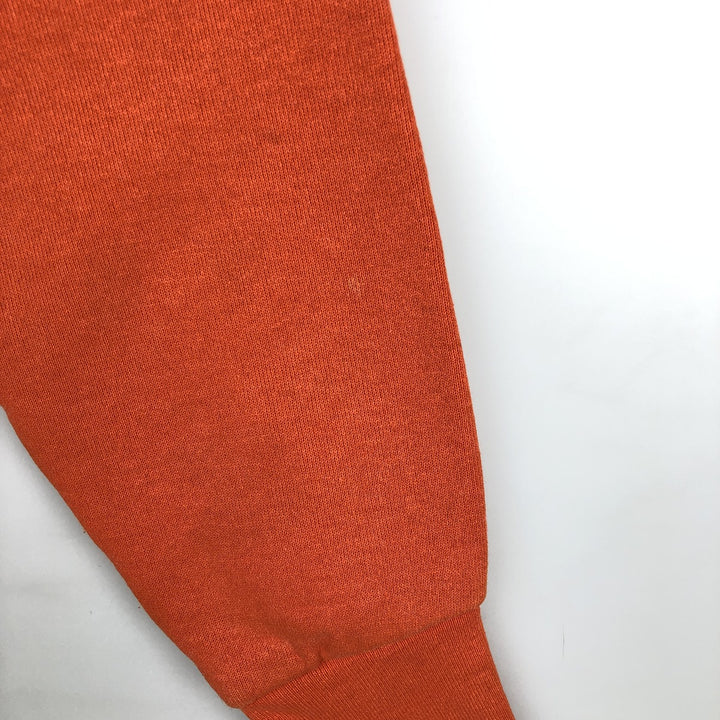 80'S SPA Sportswear Triple Print College Sweatshirt, Made in USA, Men's Size L (Equivalent), Vintage polyester orange type Vintage Second Hand