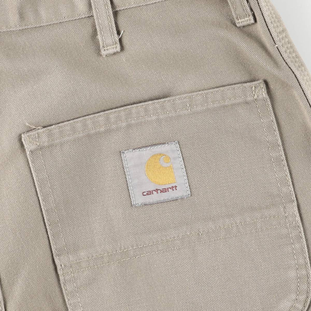 Carhartt work shorts, men's size W30 (approx.) polyester Beige type Vintage Second Hand