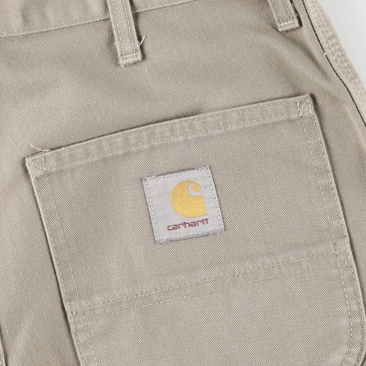 Carhartt work shorts, men's size W30 (approx.) polyester Beige type Vintage Second Hand