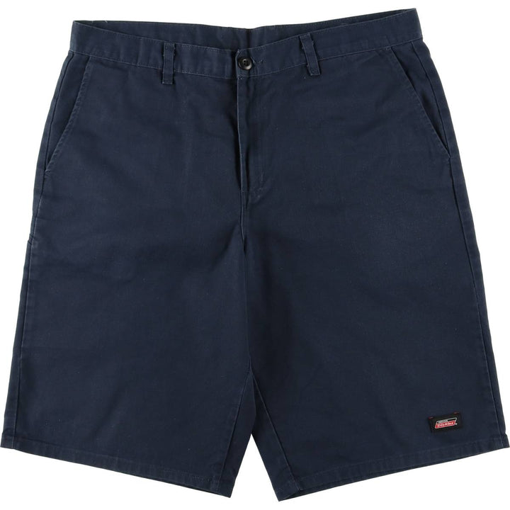 Dickies Work Shorts, Half Pants, Men's, W37 equivalent polyester navy blue type Vintage Second Hand