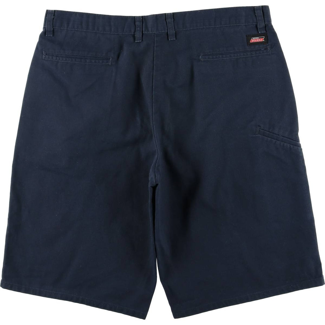 Dickies Work Shorts, Half Pants, Men's, W37 equivalent polyester navy blue type Vintage Second Hand