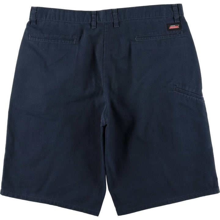 Dickies Work Shorts, Half Pants, Men's, W37 equivalent polyester navy blue type Vintage Second Hand