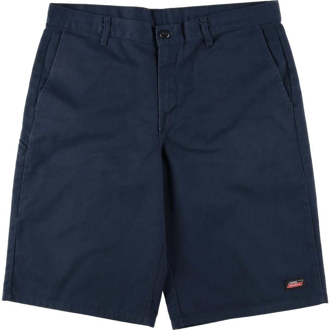 Dickies work shorts, men's size W38 (approx.) polyester navy blue type Vintage Second Hand