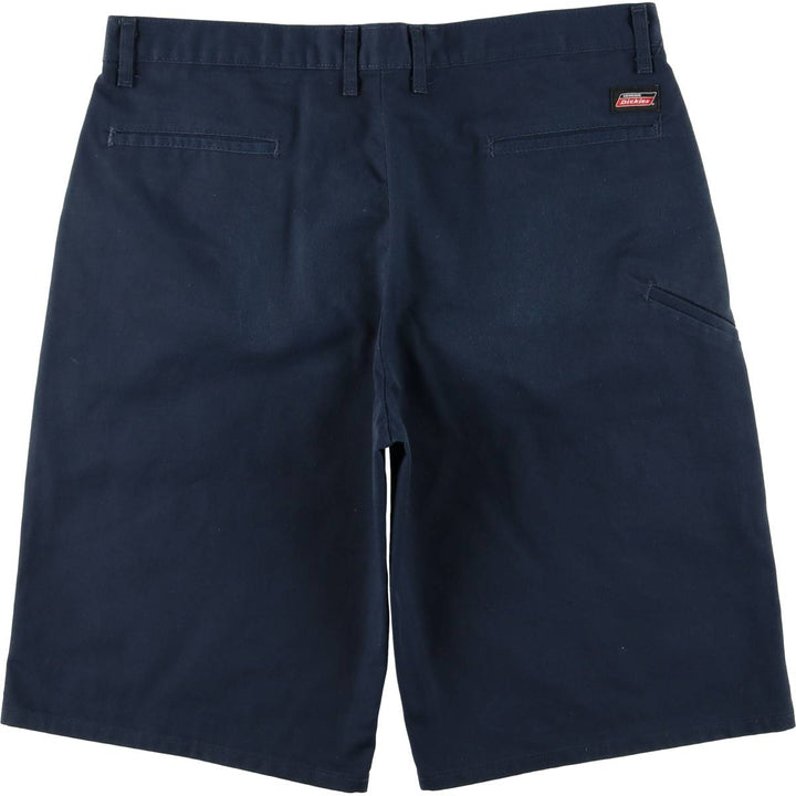 Dickies work shorts, men's size W38 (approx.) polyester navy blue type Vintage Second Hand