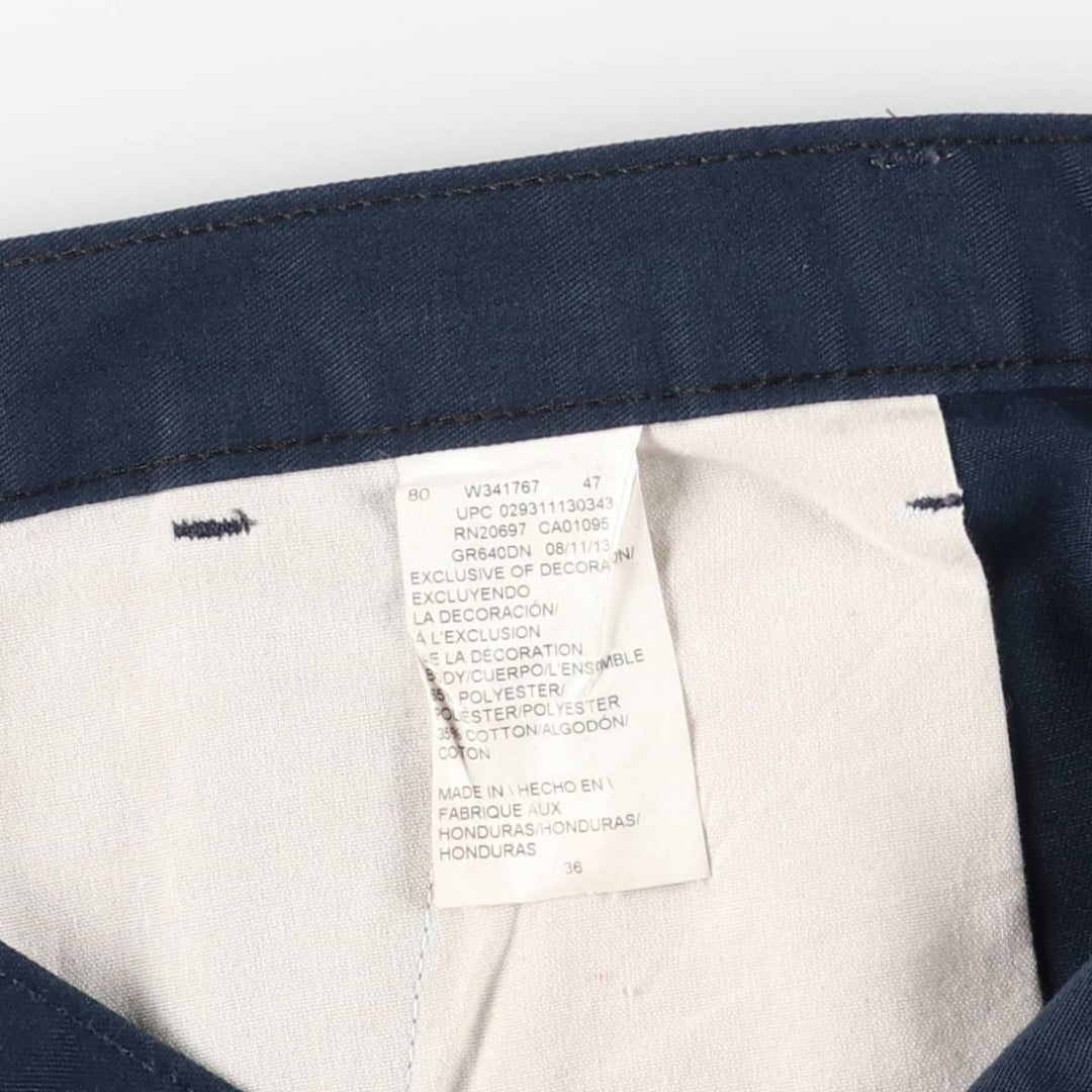 Dickies work shorts, men's size W38 (approx.) polyester navy blue type Vintage Second Hand