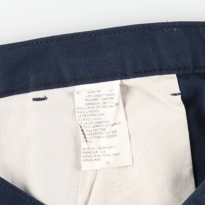 Dickies work shorts, men's size W38 (approx.) polyester navy blue type Vintage Second Hand